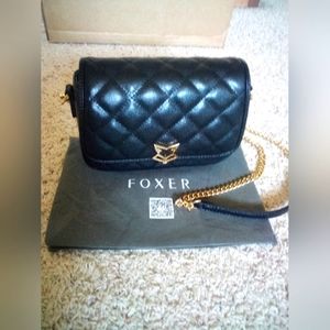 Foxer quilted genuine leather crossbody